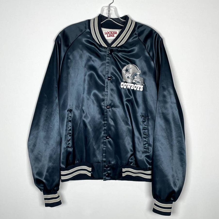 Foot Locker Vintage Dallas Cowboys Blue Satin Locker Line Jacket Large ...