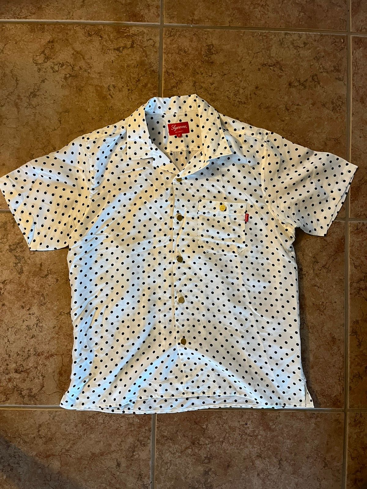Supreme supreme silk polka dot button up shirt | Grailed