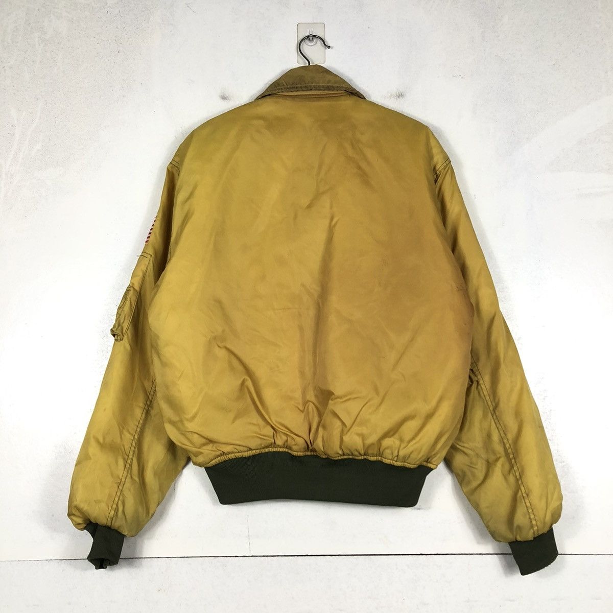 Vintage 📌VINTAGE BOMBER JACKET FLY MILITARY USA FLAG BUZZ RICKSON Size US L / EU 52-54 / 3 - 10 Thumbnail