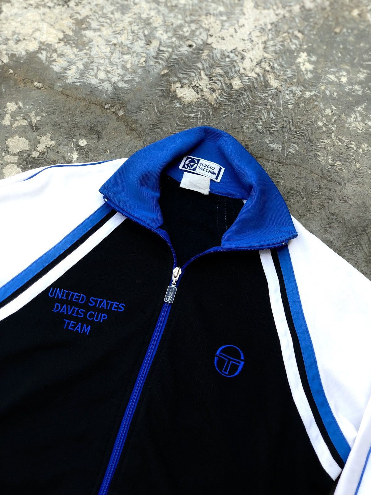 Sergio Tacchini Vintage Tracktop Sergio Tacchini Ghibli Wimbledon Davis Cup Size US XL / EU 56 / 4 - 6 Thumbnail