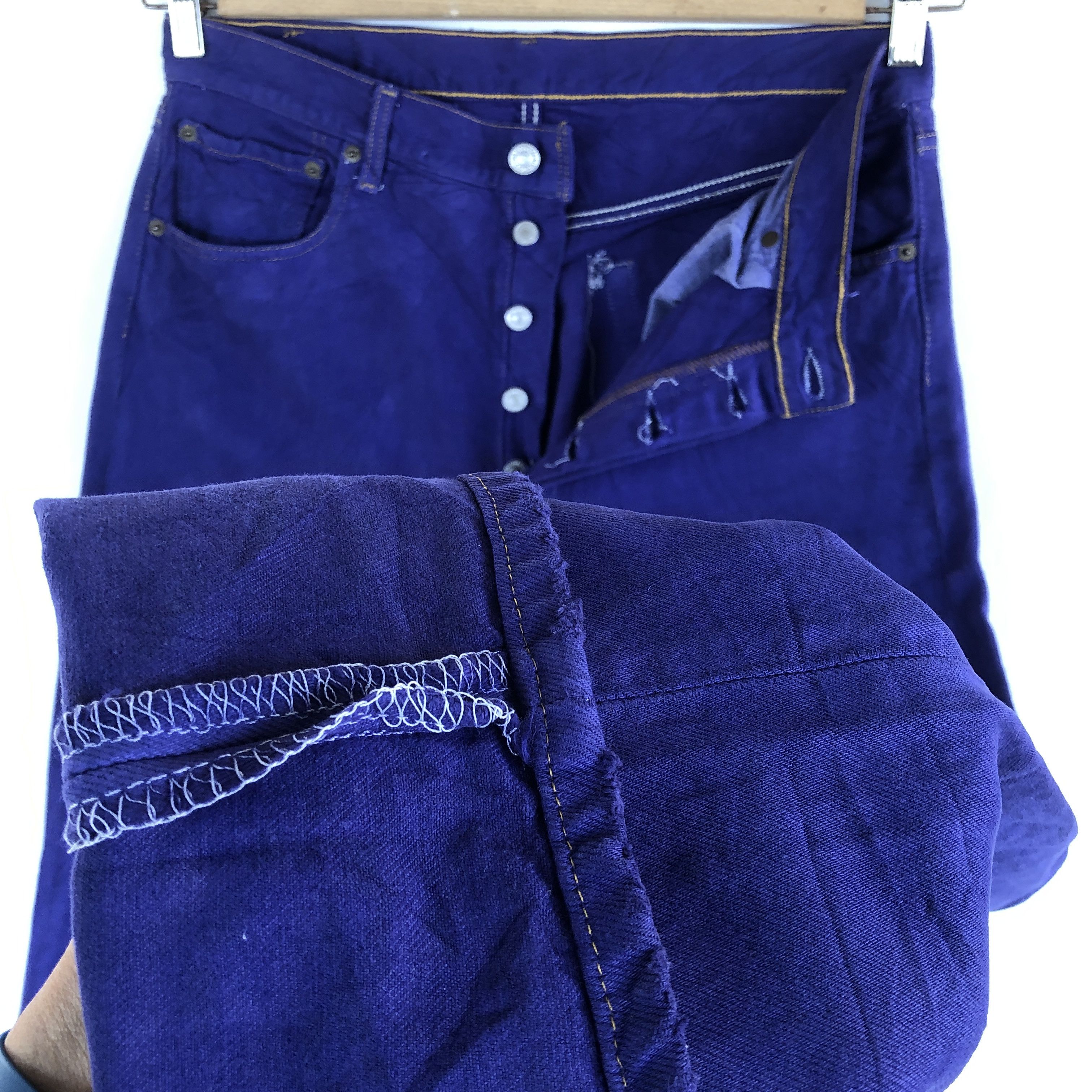 Levi's Vintage Levis 501 Distressed Jeans Purple Levi's 501 Denim Size US 32 / EU 48 - 8 Thumbnail
