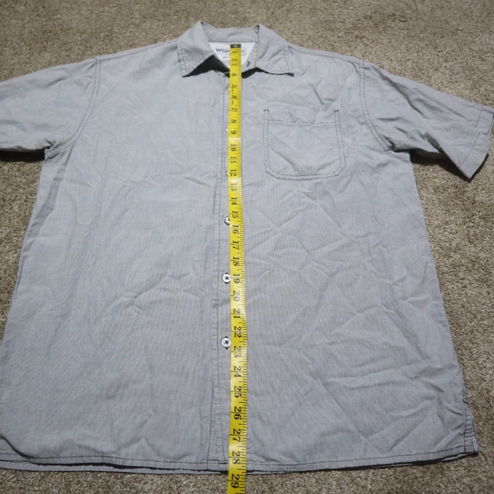 Wrangler Wrangler Gray Check Long Sleeve Button-Up Shirt Men's M Medium Size US M / EU 48-50 / 2 - 6 Thumbnail