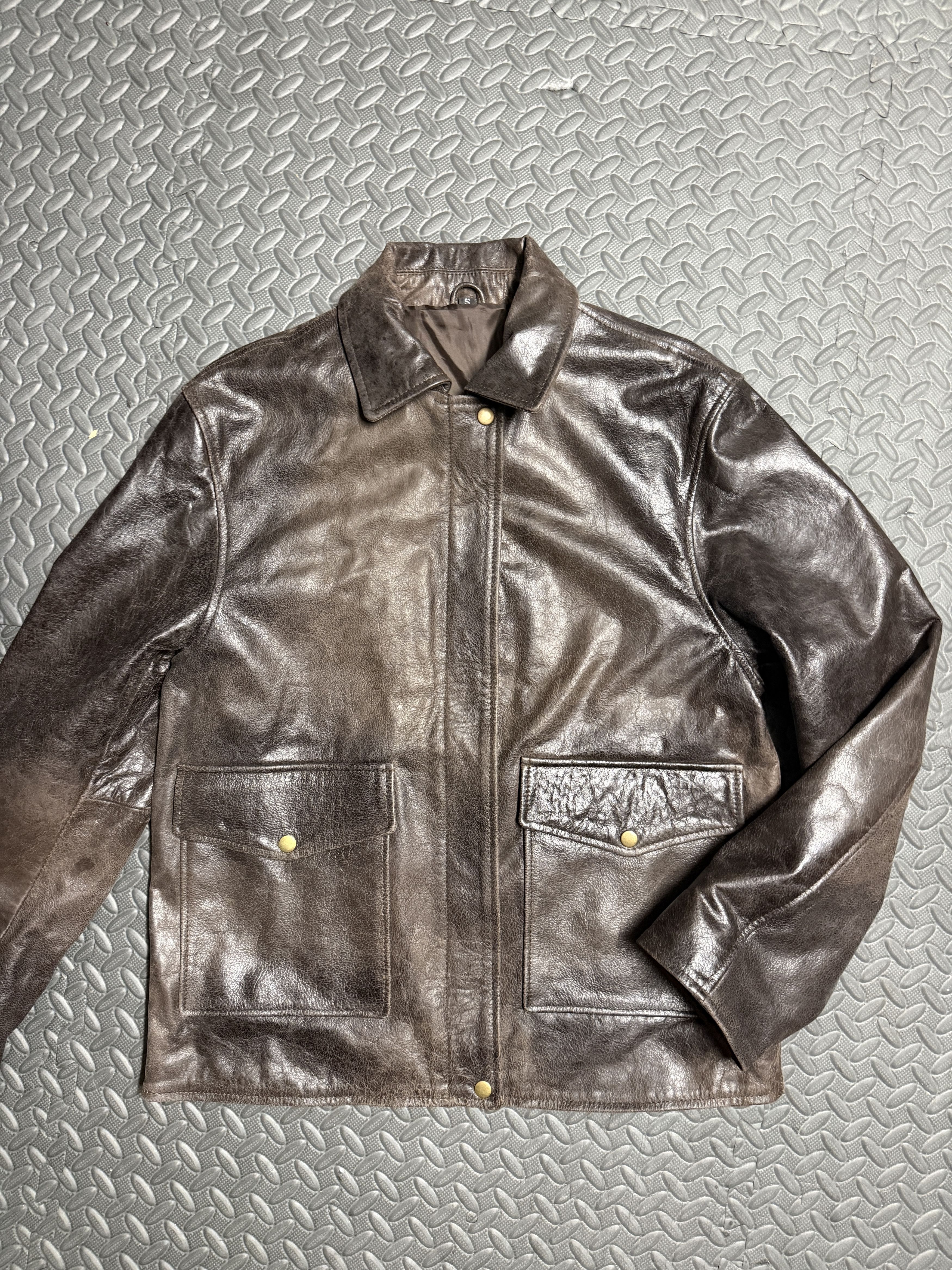 Other Vintage Italian Leather Jacket Dark Brown Size S / US 4 / IT 40 - 5 Thumbnail