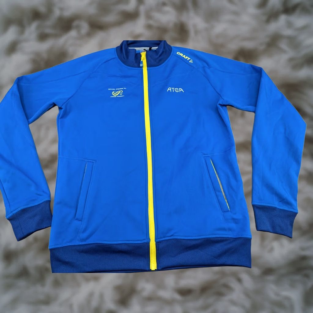 Vintage CRAFT Womens Track Jacket Size L Sweden National Hockey Team Blue Size L / US 10 / IT 46 - 1 Thumbnail