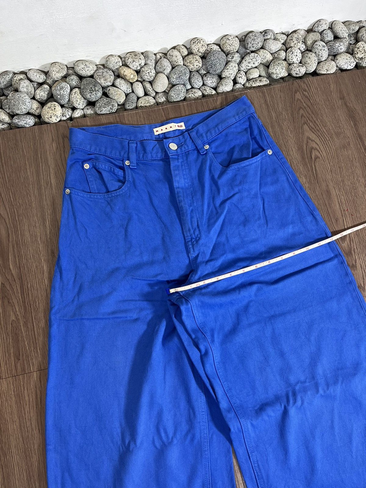 Marni × Uniqlo Uniqlo x Marni Highwaist Electric Blue Baggy Jeans Size US 29 - 13 Thumbnail