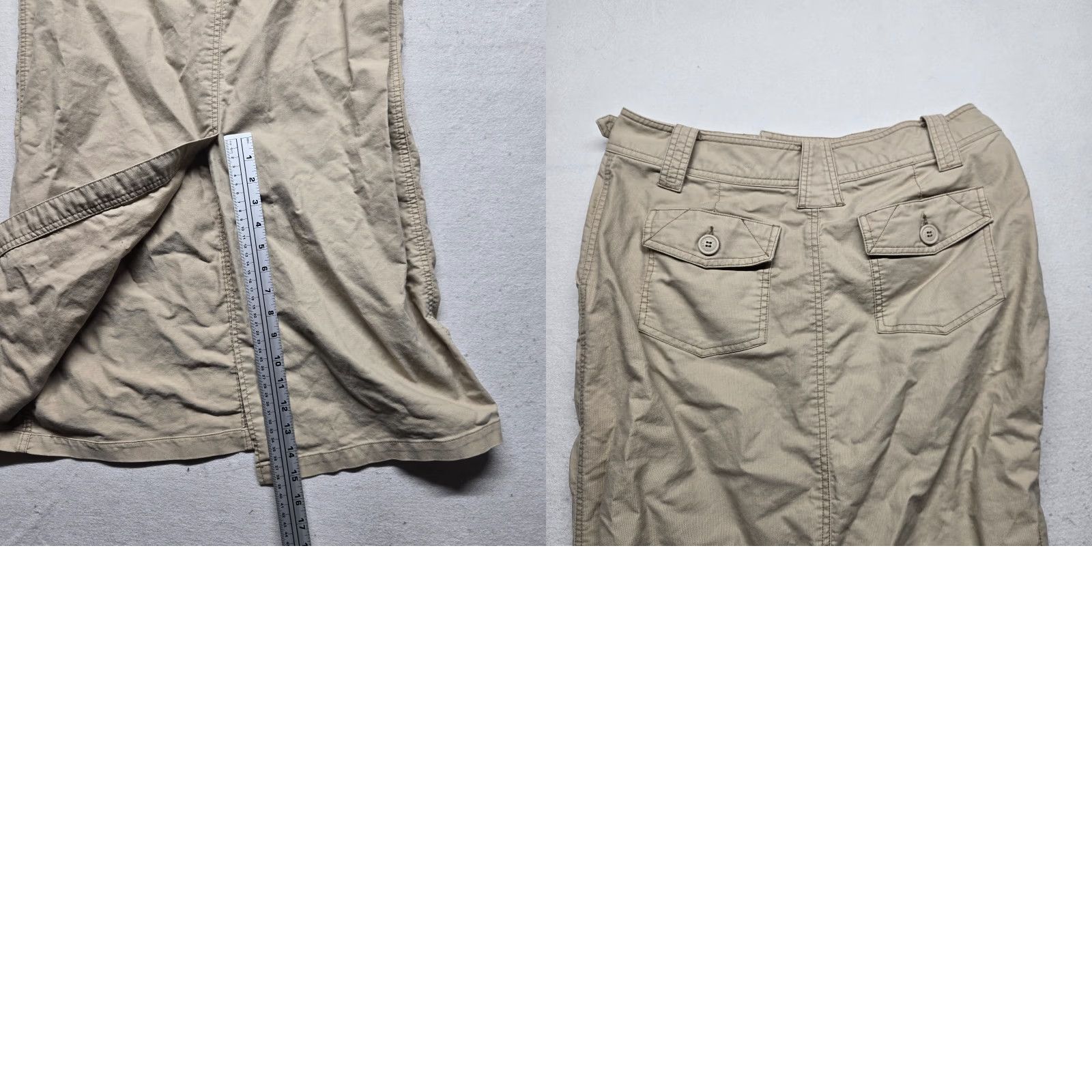 Vintage Maurices A-Line Long Skirt Beige Adult Women's Regular Size 8 Casual Summer Fall Size 30" / US 8 / IT 44 - 8 Thumbnail