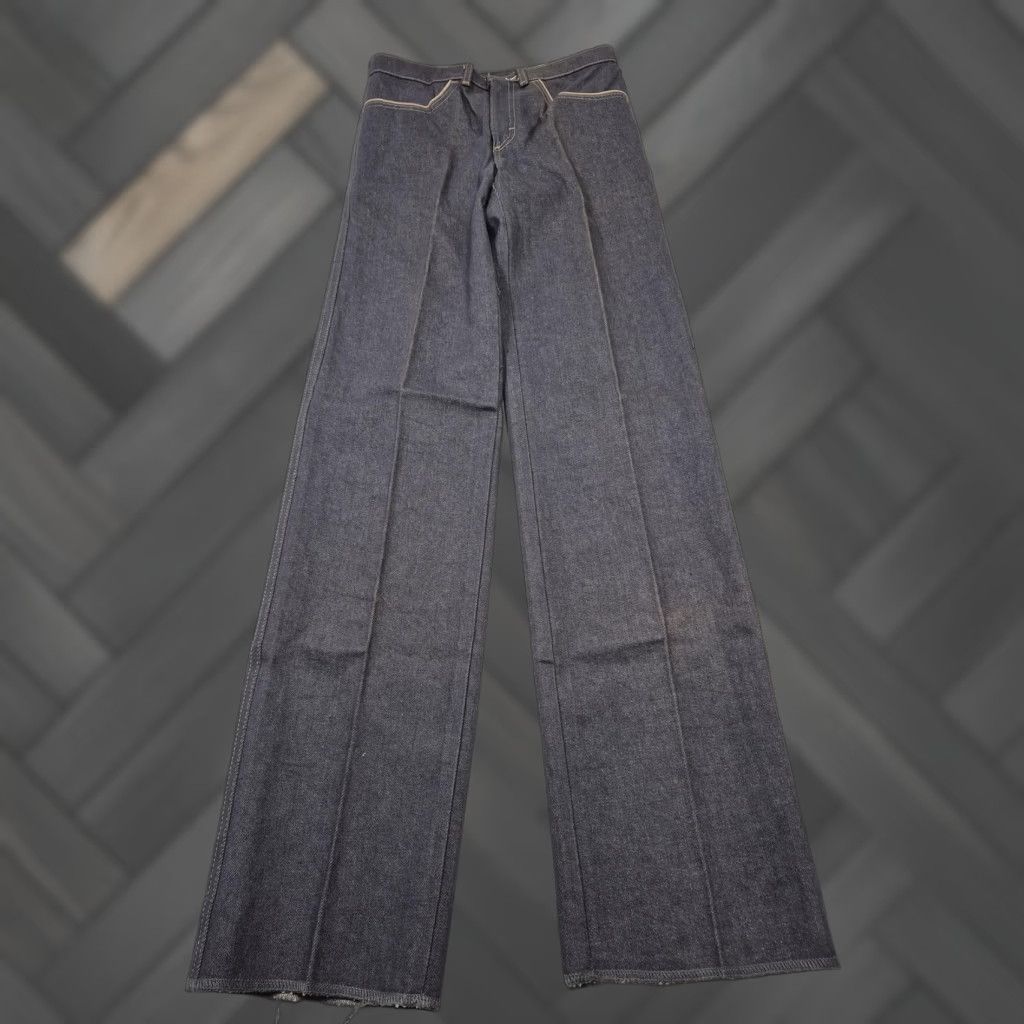 Bill Blass VINTAGE Bill Blass Jeans Mens 29x35 Blue Denim Straight Leg Casual Slacks USA NWT Size US 29 - 1 Thumbnail