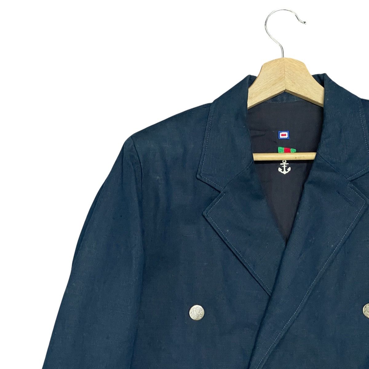 Vintage Vintage French Nautical Maritime Double Breasted Blazer Size US M / EU 48-50 / 2 - 6 Thumbnail