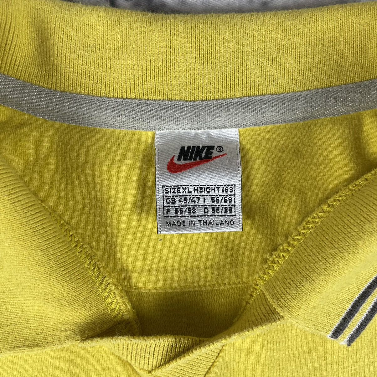 Nike Vintage Nike XL Central Swoosh Rugby Sweatshirt Yellow Size US XL / EU 56 / 4 - 3 Thumbnail