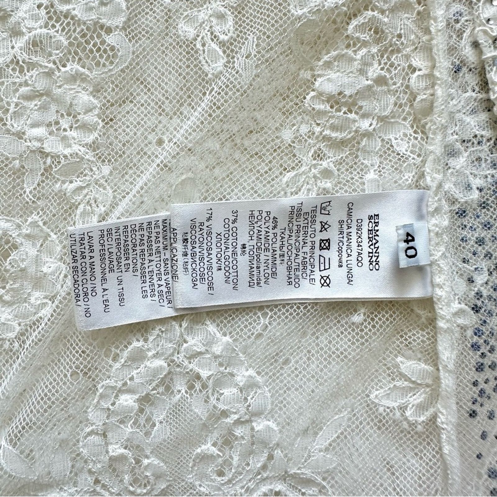 Ermanno Scervino NEW!!! Ermanno Scervino blouse 40IT or 4 US Retail 1650$ Size S / US 4 / IT 40 - 7 Thumbnail