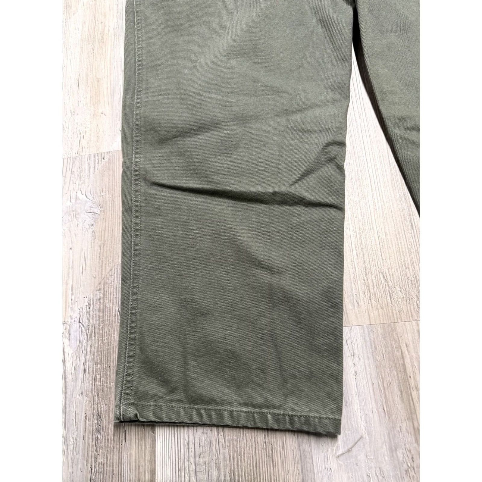 Dockers VINTAGE Dockers Pants Mens 38 Relaxed Baggy Pleated Canvas Green Tapered 28in Inseam Size US 38 / EU 54 - 7 Thumbnail