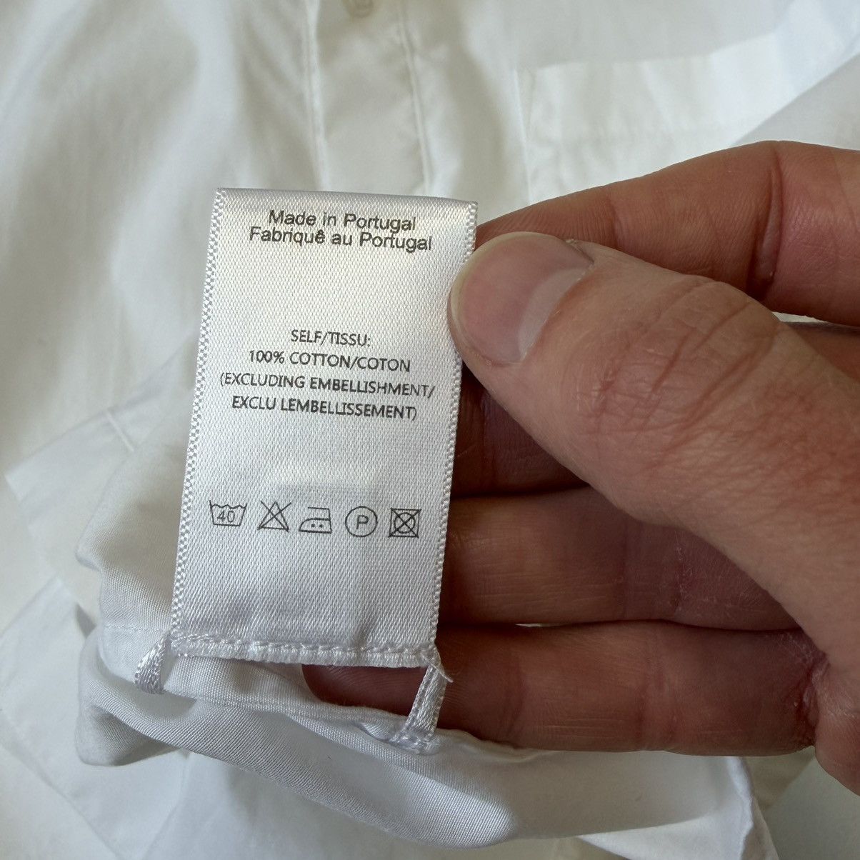 Simone Rocha White Cotton Shirt With Pearl Collar Size US M / EU 48-50 / 2 - 10 Thumbnail