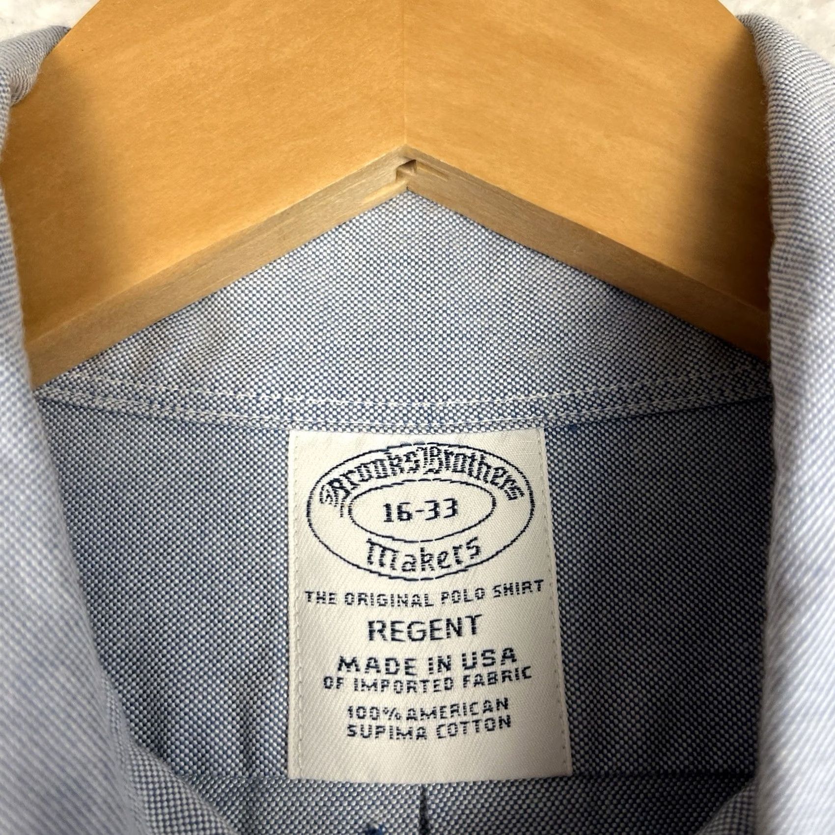 Brooks Brothers VINTAGE Brooks Brothers Regent Shirt 16-33 Blue Oxford Cotton USA Made Size US L / EU 52-54 / 3 - 2 Thumbnail