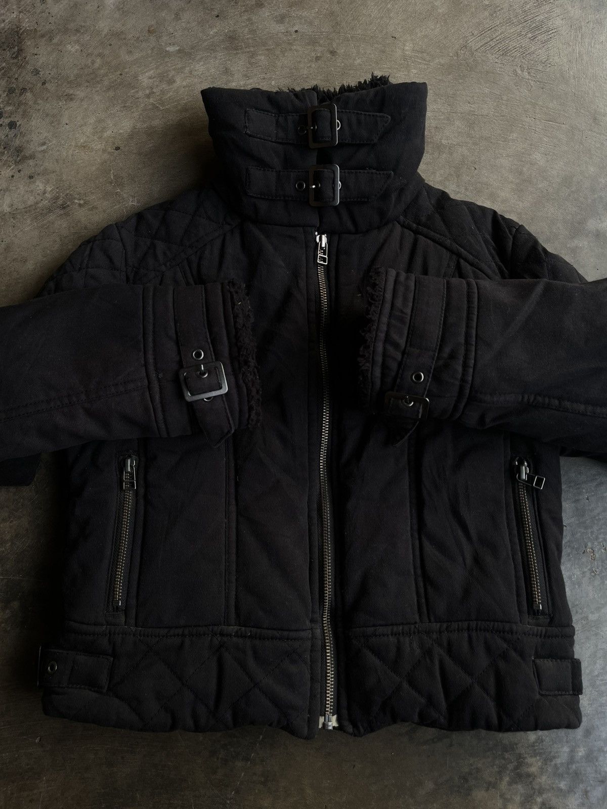 Isamu Katayama Backlash JAPANESE FUR JACKET BIKERS BONDAGE ZIPPER GOTHIC PUNK STYLE Size US S / EU 44-46 / 1 - 3 Thumbnail