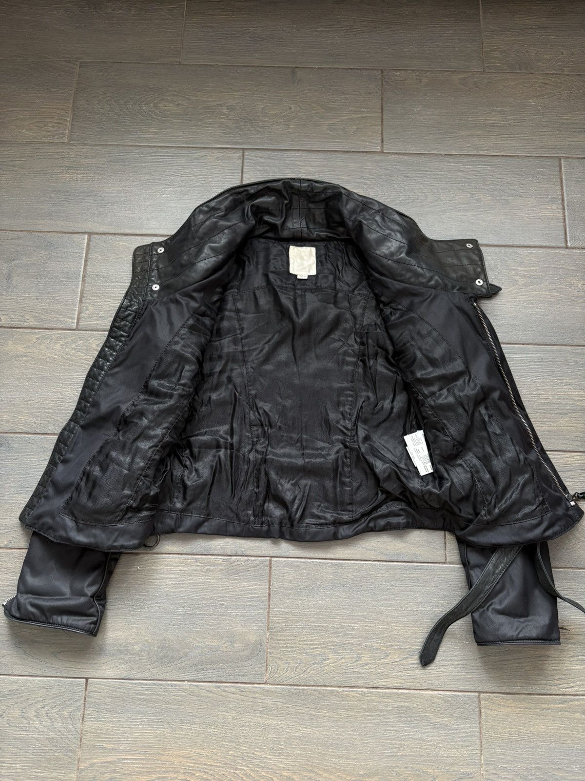 Diesel Rare Diesel Leather Belted Biker Avant Garde Jacket sz L Size L / US 10 / IT 46 - 9 Thumbnail
