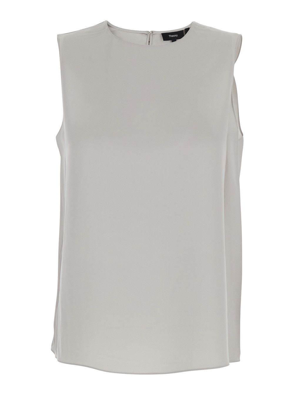 Theory 'Straight Shell' Metallic T-Shirt with Round Neck in Silk Woman Size M / US 6-8 / IT 42-44 - 1 Thumbnail