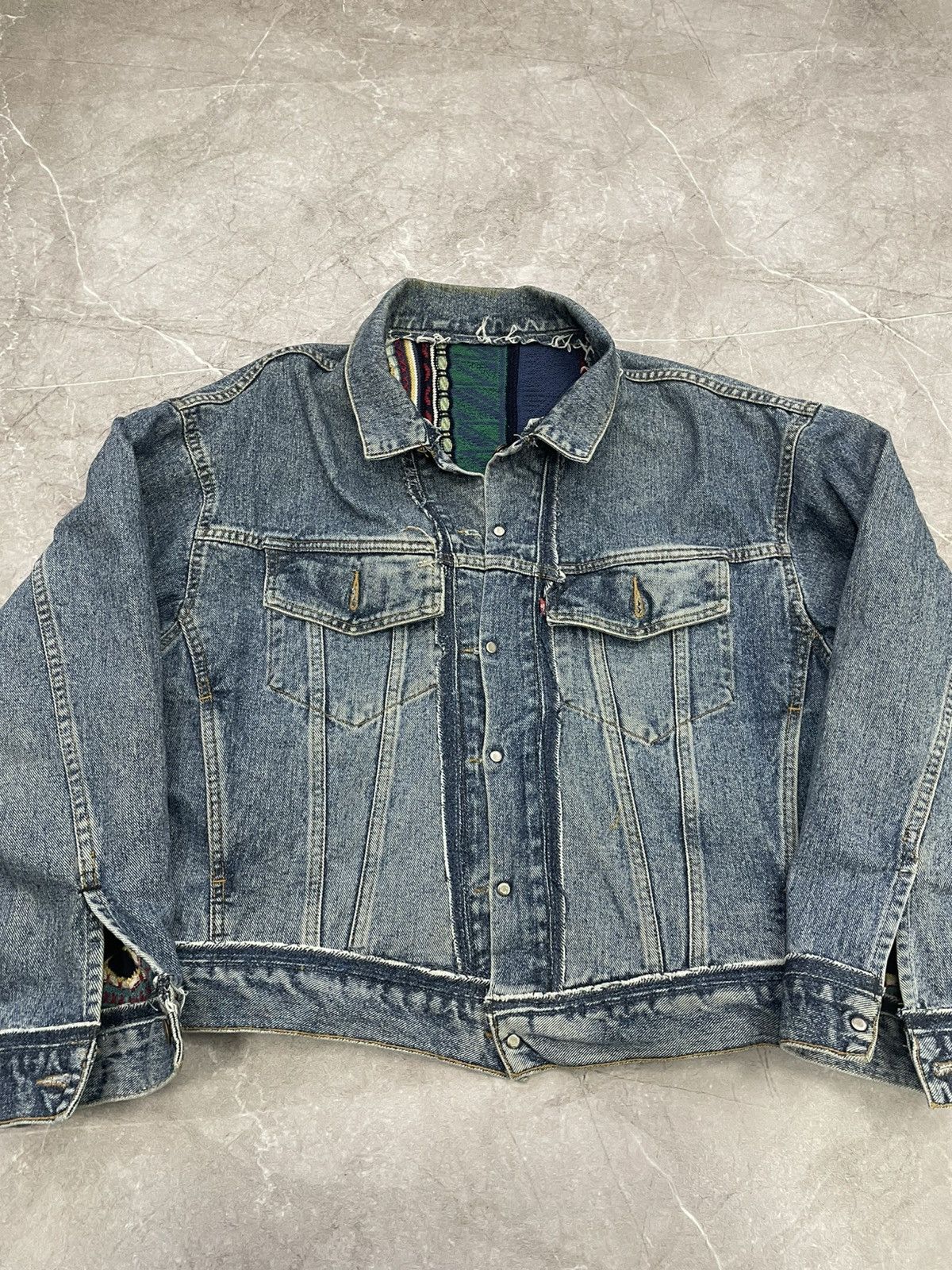 Coogi × Japanese Brand × Vintage REWORKED JAPITAL STYLE REVERSIBLE LEVIS COOGI JACKET Size US M / EU 48-50 / 2 - 3 Thumbnail