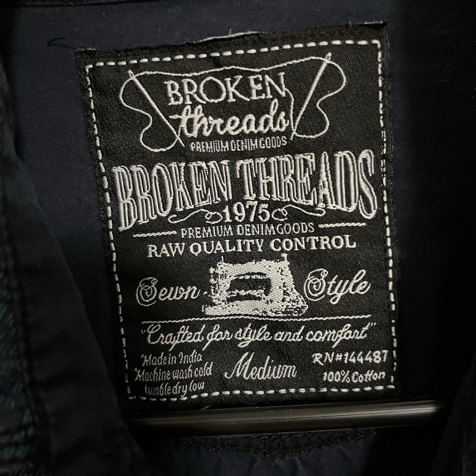 Broken Threads Broken Threads | Blue Long Sl Button Shirt Pockets Roll Tab Size US M / EU 48-50 / 2 - 4 Thumbnail