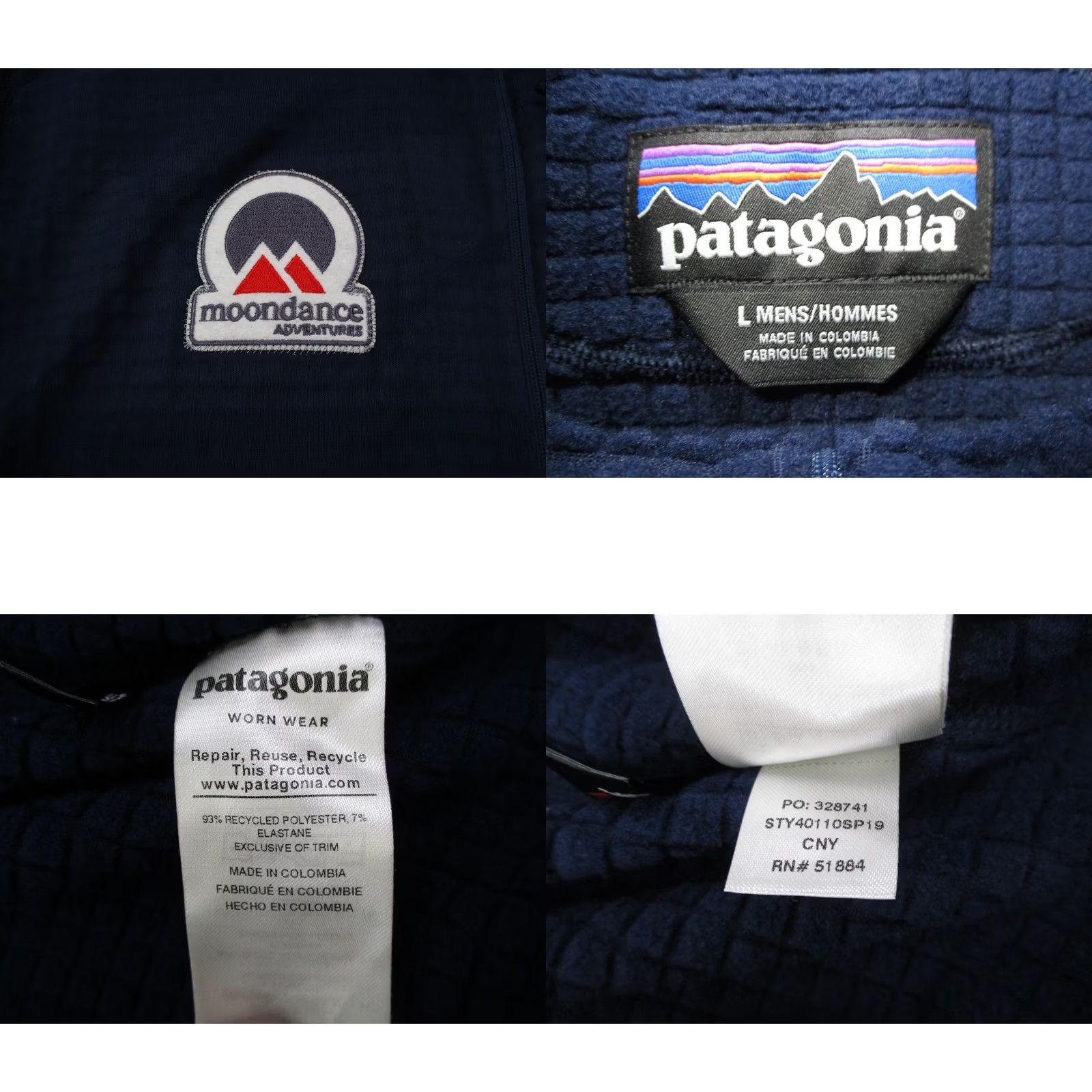 Patagonia Patagonia Jacket Men L Navy Blue Polartec Windbreaker Hiking 40110 Size US L / EU 52-54 / 3 - 8 Thumbnail