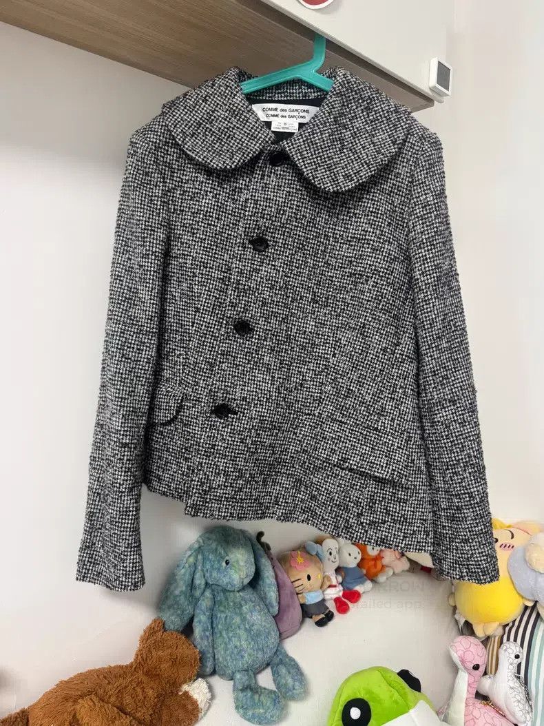 Comme des Garcons Comme Des Garcons Houndstooth Asymmetric Jacket Size S / US 4 / IT 40 - 1 Thumbnail