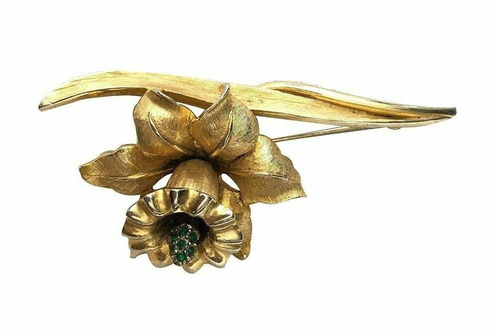 Designer Pre Owned Gold Plated Flower Pin Size ONE SIZE - 2 Thumbnail