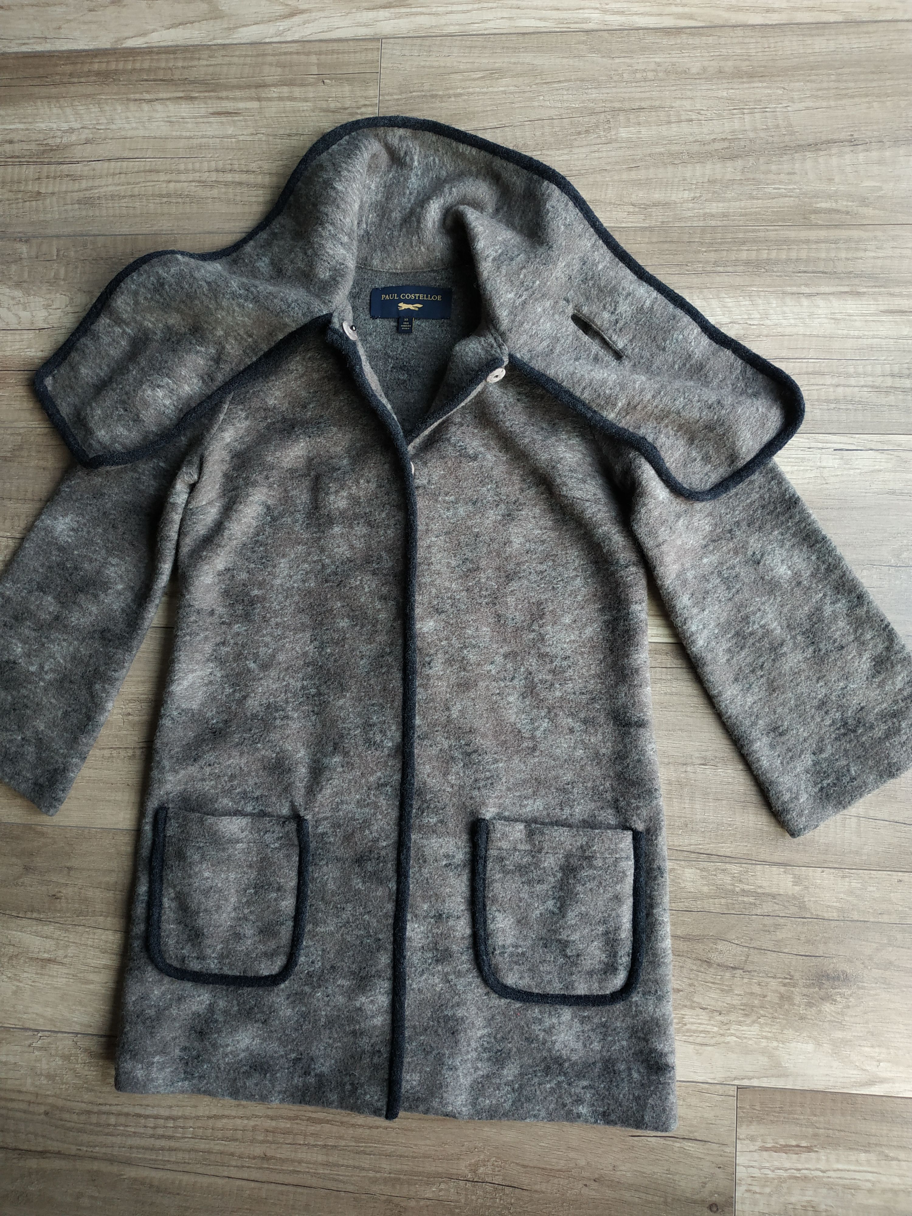Designer PAUL COSTELLOE Women's Wool Midi Coat, s. XS Size XS / US 0-2 / IT 36-38 - 2 Thumbnail