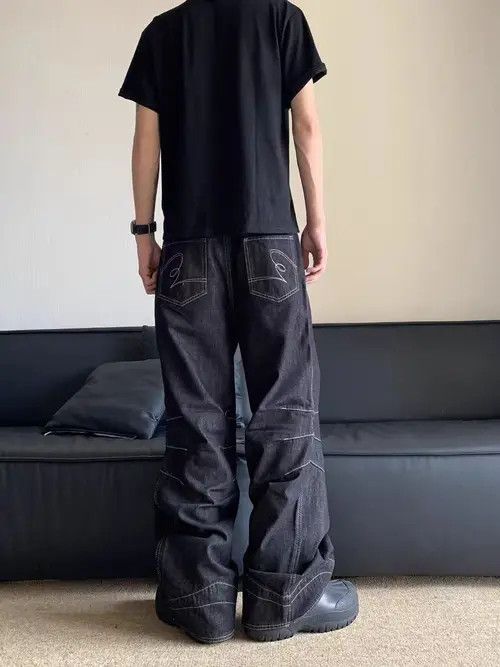 VIBE Vintage street wash baggy wide leg jeans Size US 30 / EU 46 - 8 Thumbnail