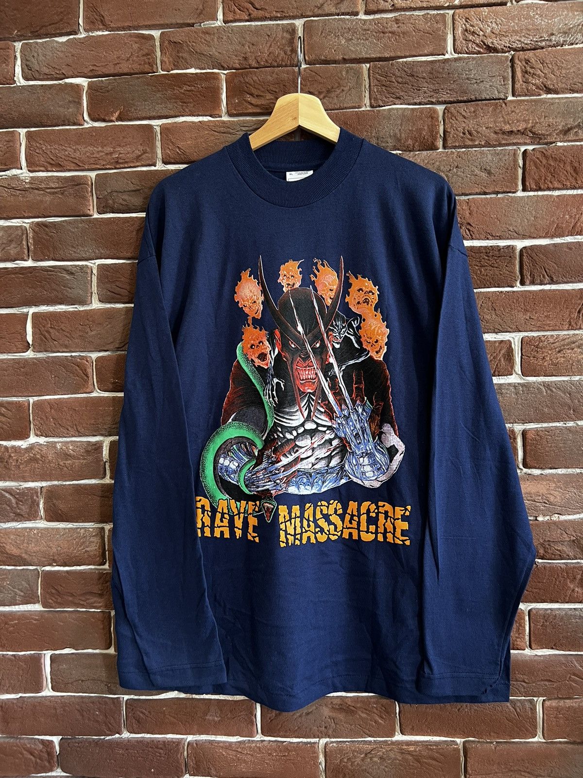 Band Tees Rare 90s Rave Massacre Music Gabber Rave Horror Band Tee XL Size US XL / EU 56 / 4 - 1 Thumbnail