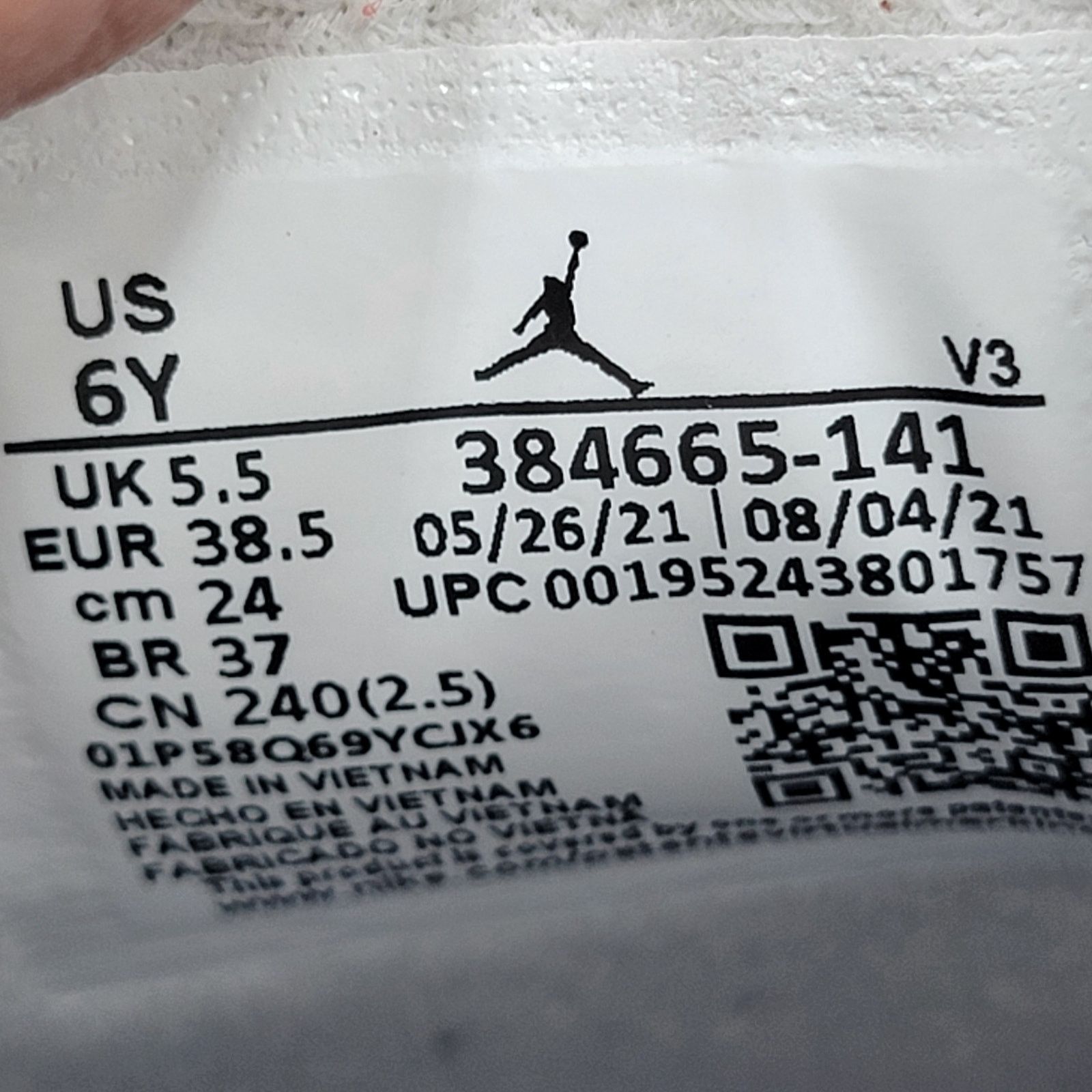 Nike Air Jordan 6 Retro GS 'Midnight Navy' Sz 6Y/7.5W 384665-141 Size US 7.5 / IT 37.5 - 8 Thumbnail