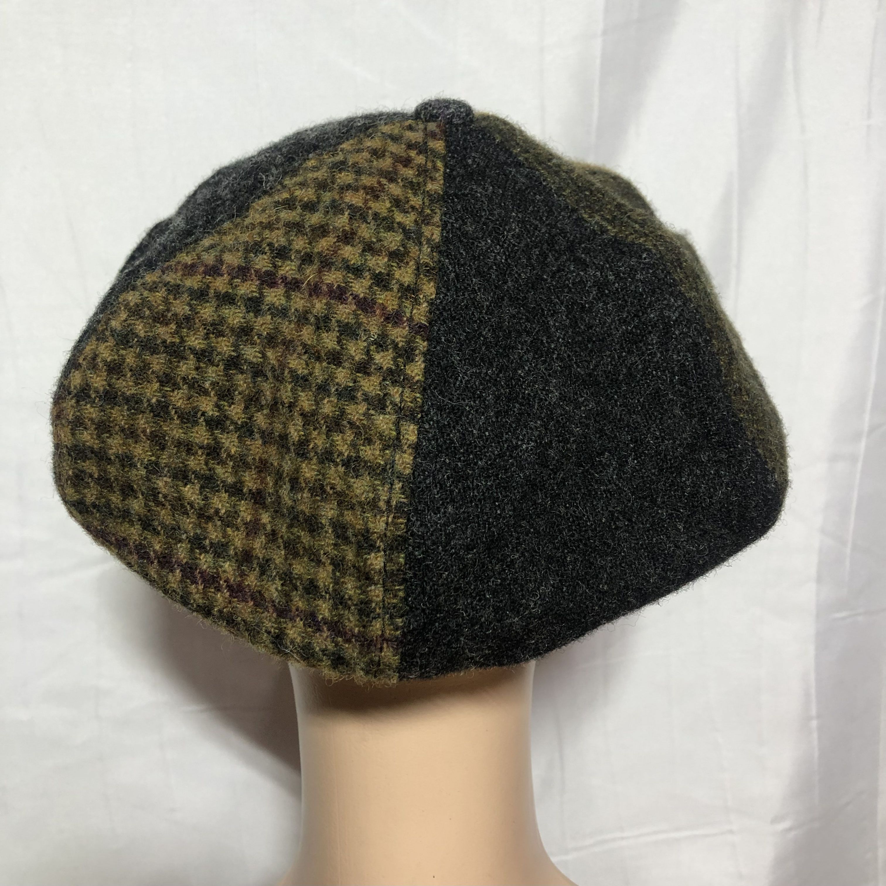 Castano Moon Wool Patchwork Newsboy Cap