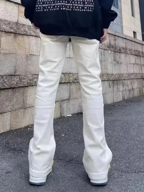 Japanese Brand × Jean High street apricot all-match stacked bootcut jeans Size US 32 / EU 48 - 2 Thumbnail