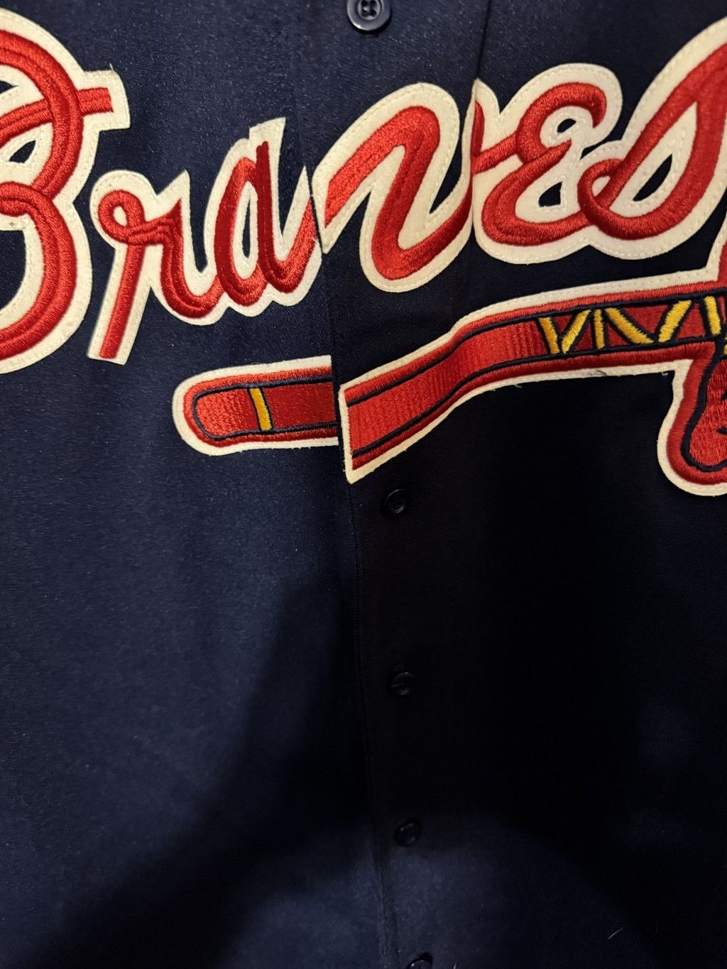 Majestic Atlanta Braves Vintage Majestic Jersey Men's Sz XL Blue Size US XL / EU 56 / 4 - 3 Thumbnail