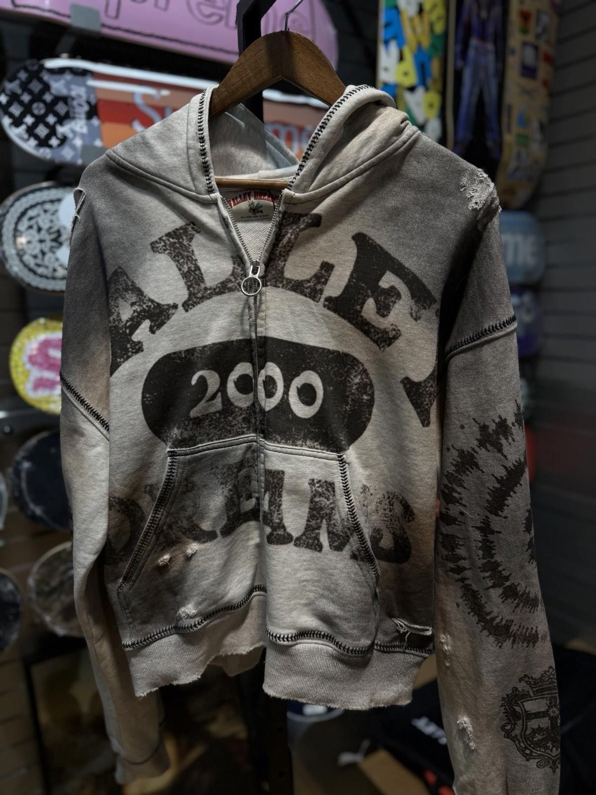 Vale Size S -Vale Zip Up Hoodie Authentic Valley White Messy Look Size US S / EU 44-46 / 1 - 2 Thumbnail