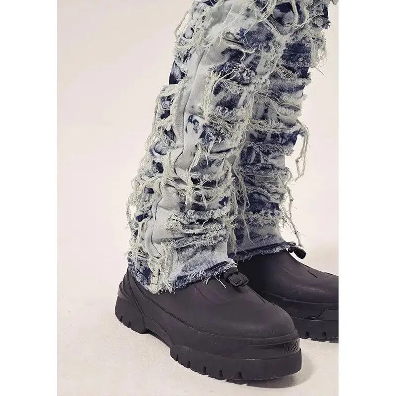 Japanese Brand Retro loose straight leg high street jeans Size US 32 / EU 48 - 3 Thumbnail