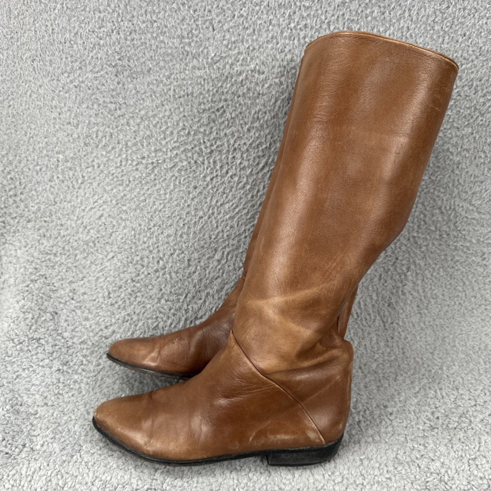 Vintage VINTAGE Jenní Women’s Boot Women 8 Leather Brown Riding Boot 8 USA Size Comfortable Lightweight Italy Leather Riding Boots Womens Size US 8 / IT 38 - 6 Thumbnail