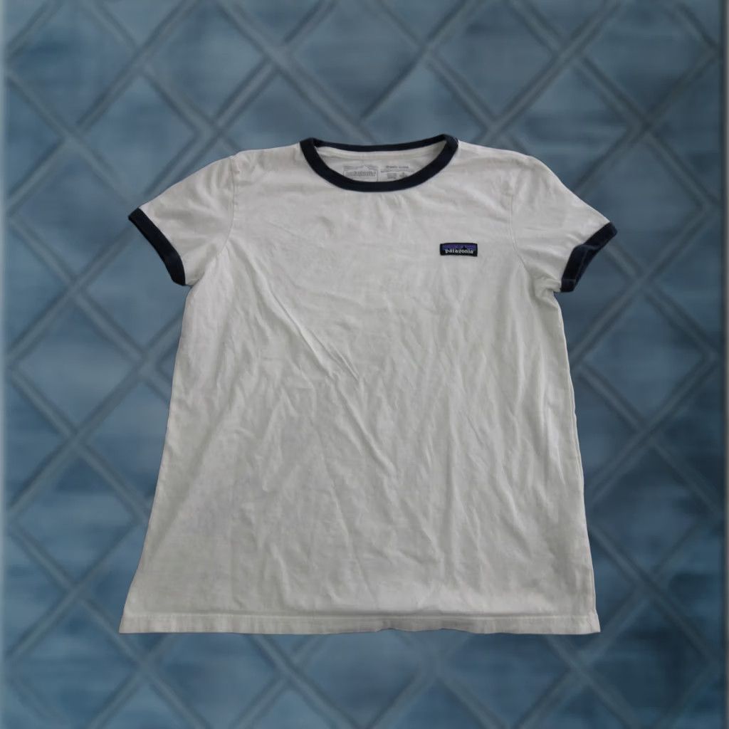 Patagonia Patagonia Shirt Mens Medium White Short Sleeve Crew Neck Ringer Tee Organic Cotton Jersey Casual Size US M / EU 48-50 / 2 - 1 Thumbnail