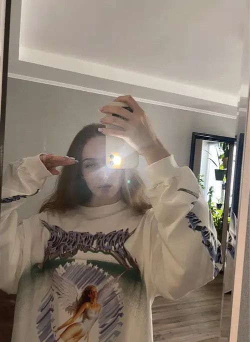 VIBE Fly Angel Oversized Printed Vintage T-Shirt Long Sleeve Size US M / EU 48-50 / 2 - 8 Thumbnail