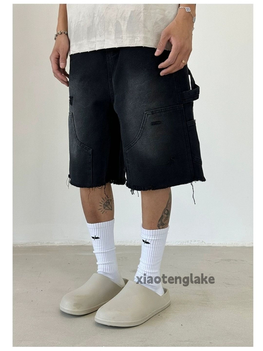 Vintage Unisex outdoor utility punk hiphop workwear shorts Size US 31 - 4 Thumbnail