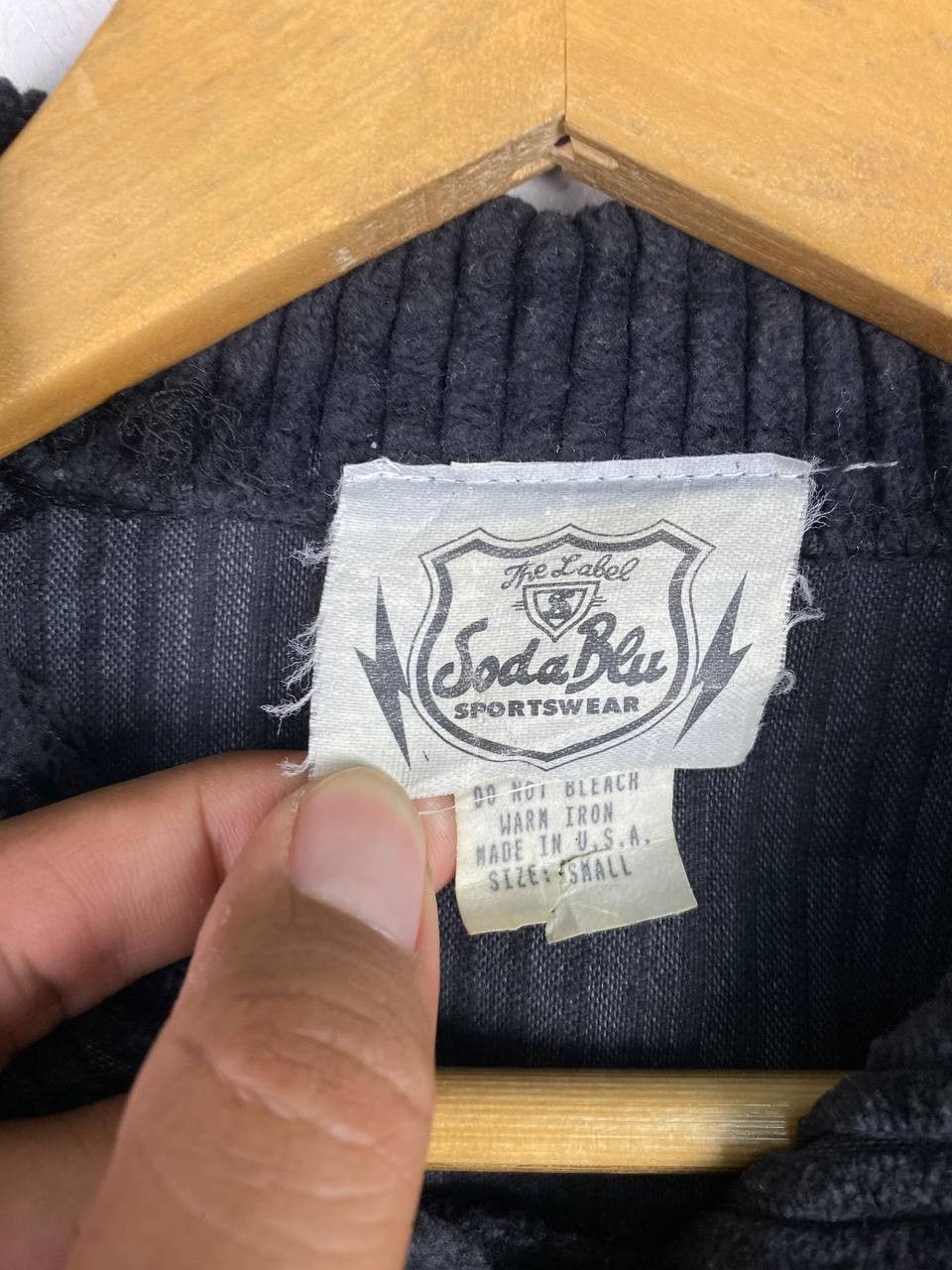 Vintage vintage soda blu corduroy crop top jacket made in usa Size S / US 4 / IT 40 - 5 Thumbnail