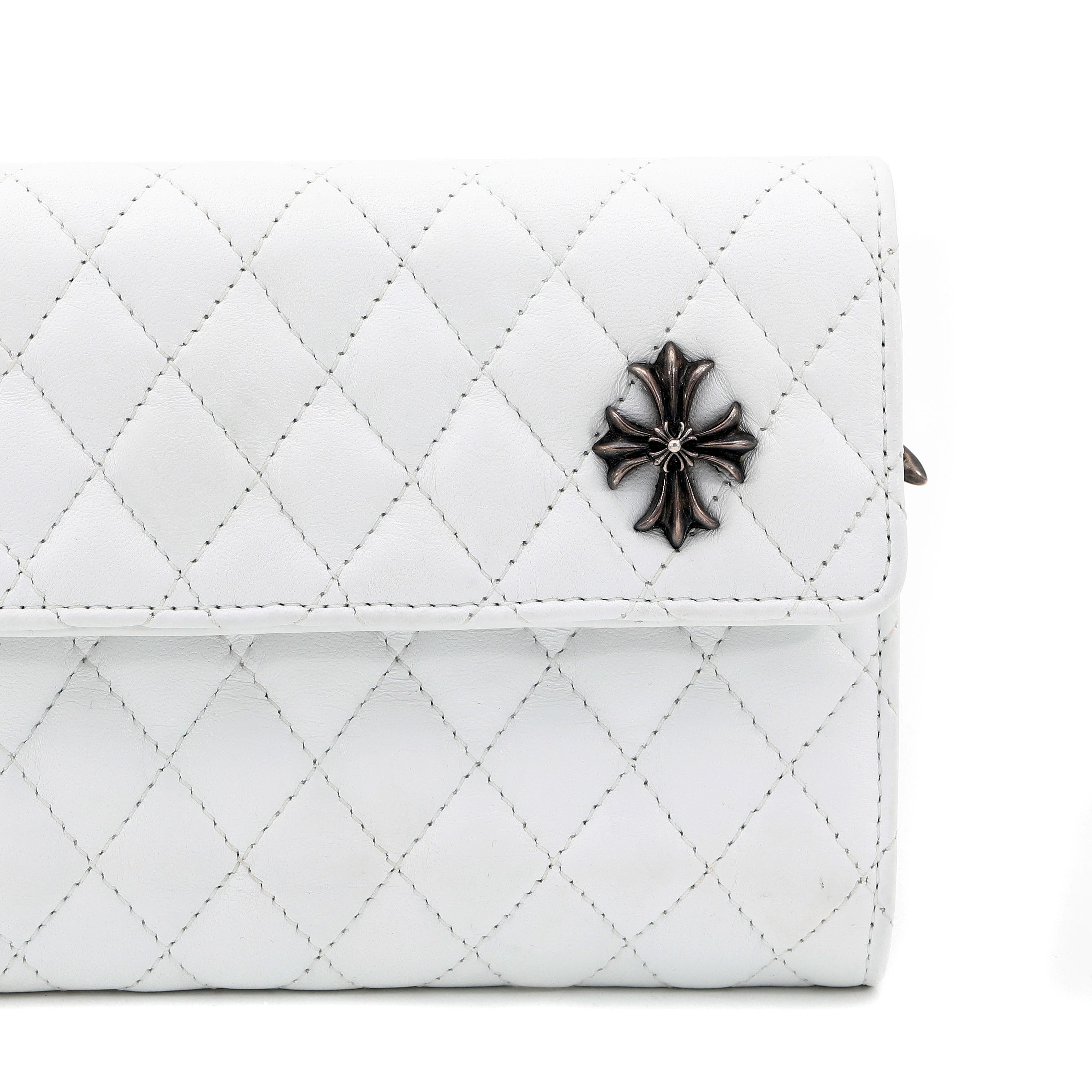 Chrome Hearts White Quilted Cross Wallet Size ONE SIZE - 4 Thumbnail