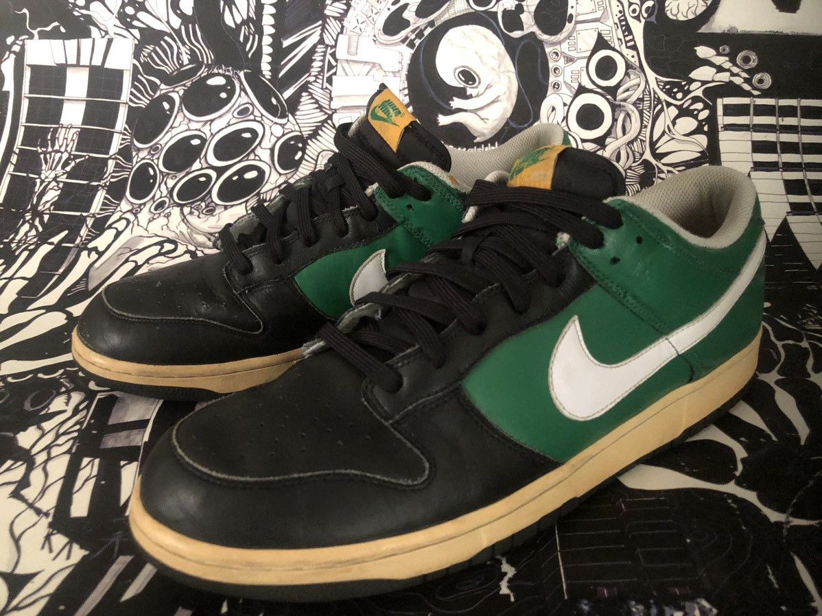 Nike 2008 Nike Dunk Low CL Pine Green / Black / White / Yellow Size US 13 / EU 46 - 1 Thumbnail