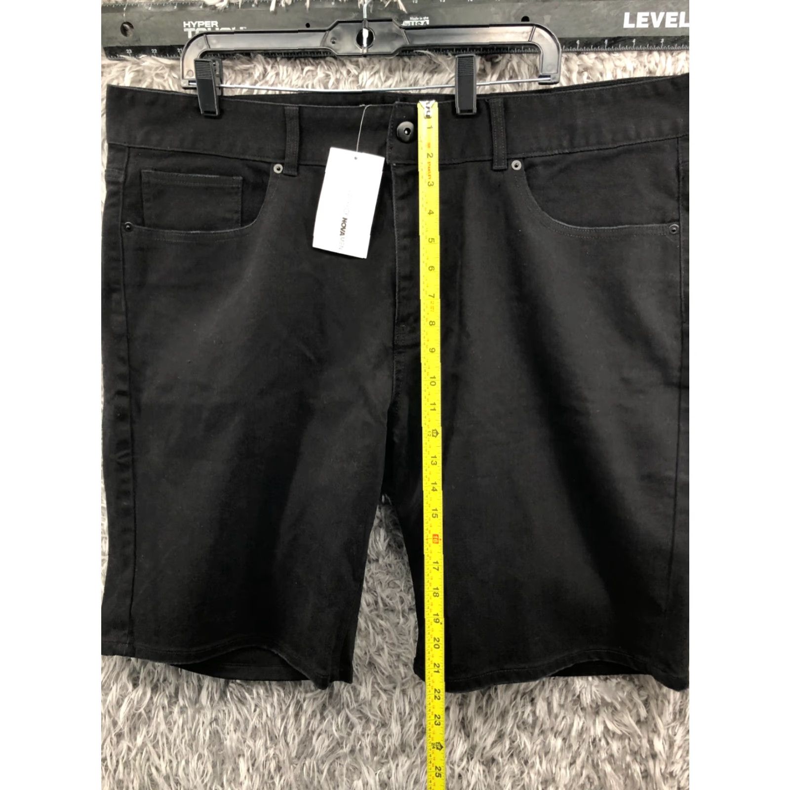 Fashion Nova Fashion Nova Chino Shorts Mens Regular Mid Black Denim 42 Waist 5-Pocket Vintage No Size US 42 / EU 58 - 3 Thumbnail