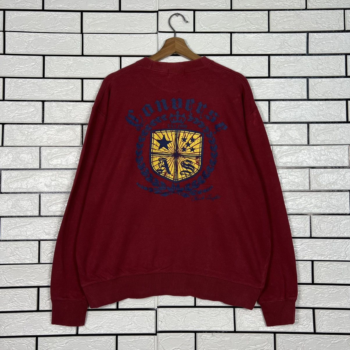 Converse CONVERSE Big Logo Crewneck Sweatshirt #3991-C182 Size US XL / EU 56 / 4 - 1 Thumbnail