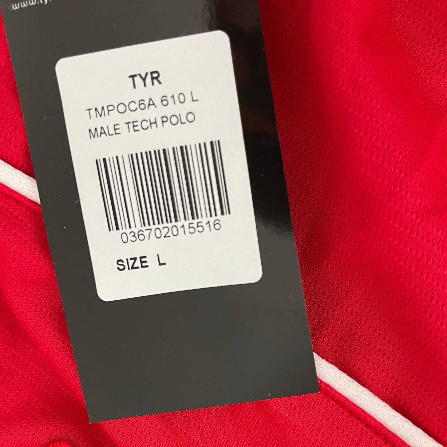 Other TYR Apparel Tech Polo Shirt - Red Textured Size Large - $44 Size US L / EU 52-54 / 3 - 3 Thumbnail