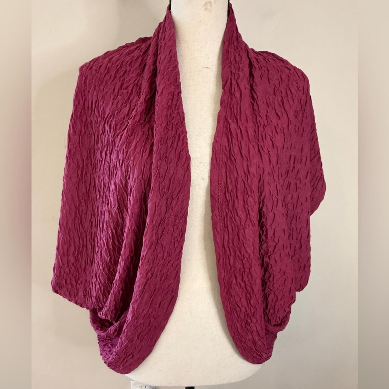 Other Simonton Says burgundy pink crinkle cardigan SZ XS Size XS / US 0-2 / IT 36-38 - 1 Thumbnail