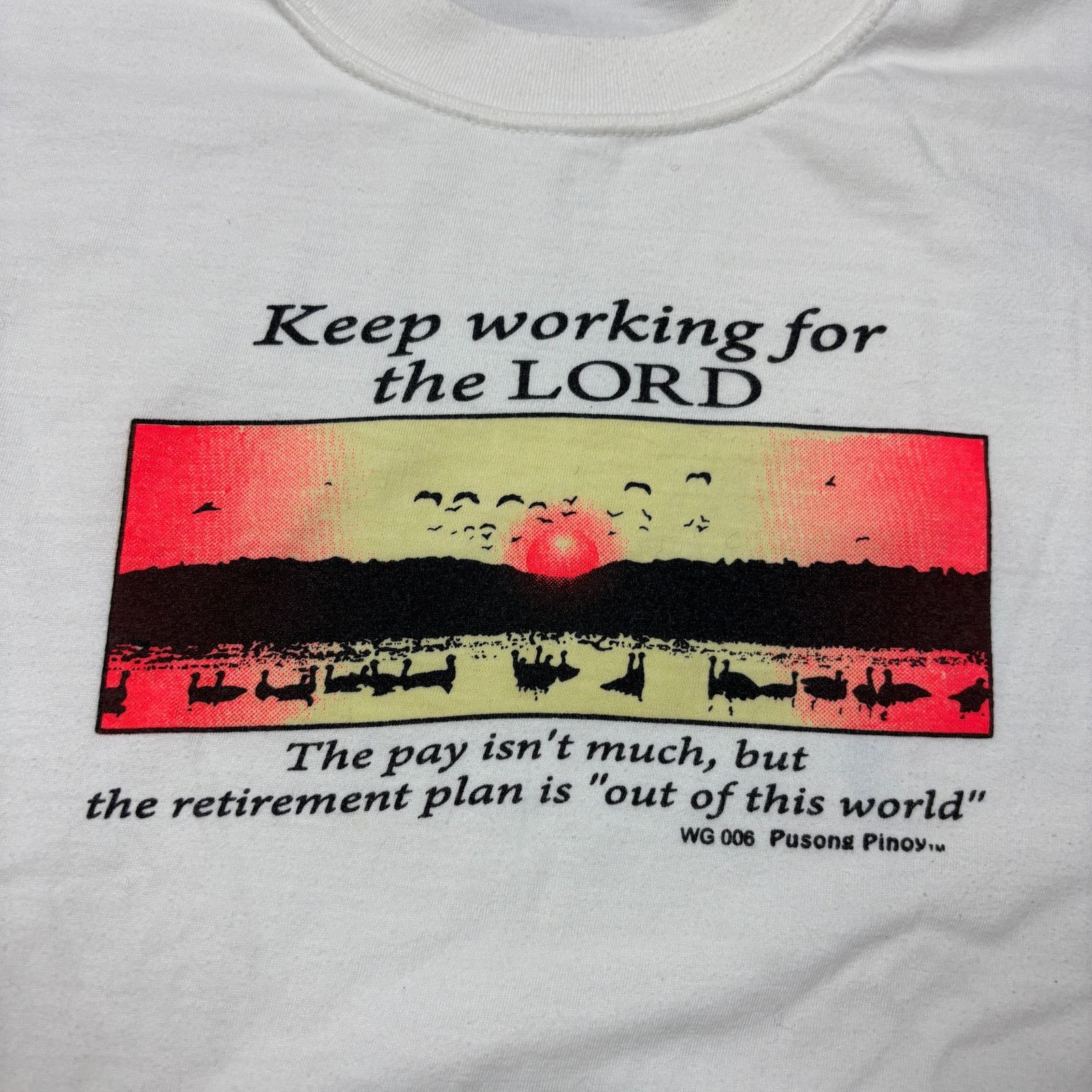 Vintage VTG Keep Working For The Lord Single Stitch Shirt Men's M Size US M / EU 48-50 / 2 - 3 Thumbnail