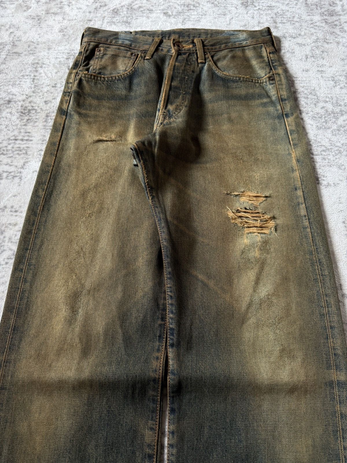 Kapital Edwin 505 OG Type 1 Baggy Loose Mud Wash Jeans Size US 29 - 7 Thumbnail
