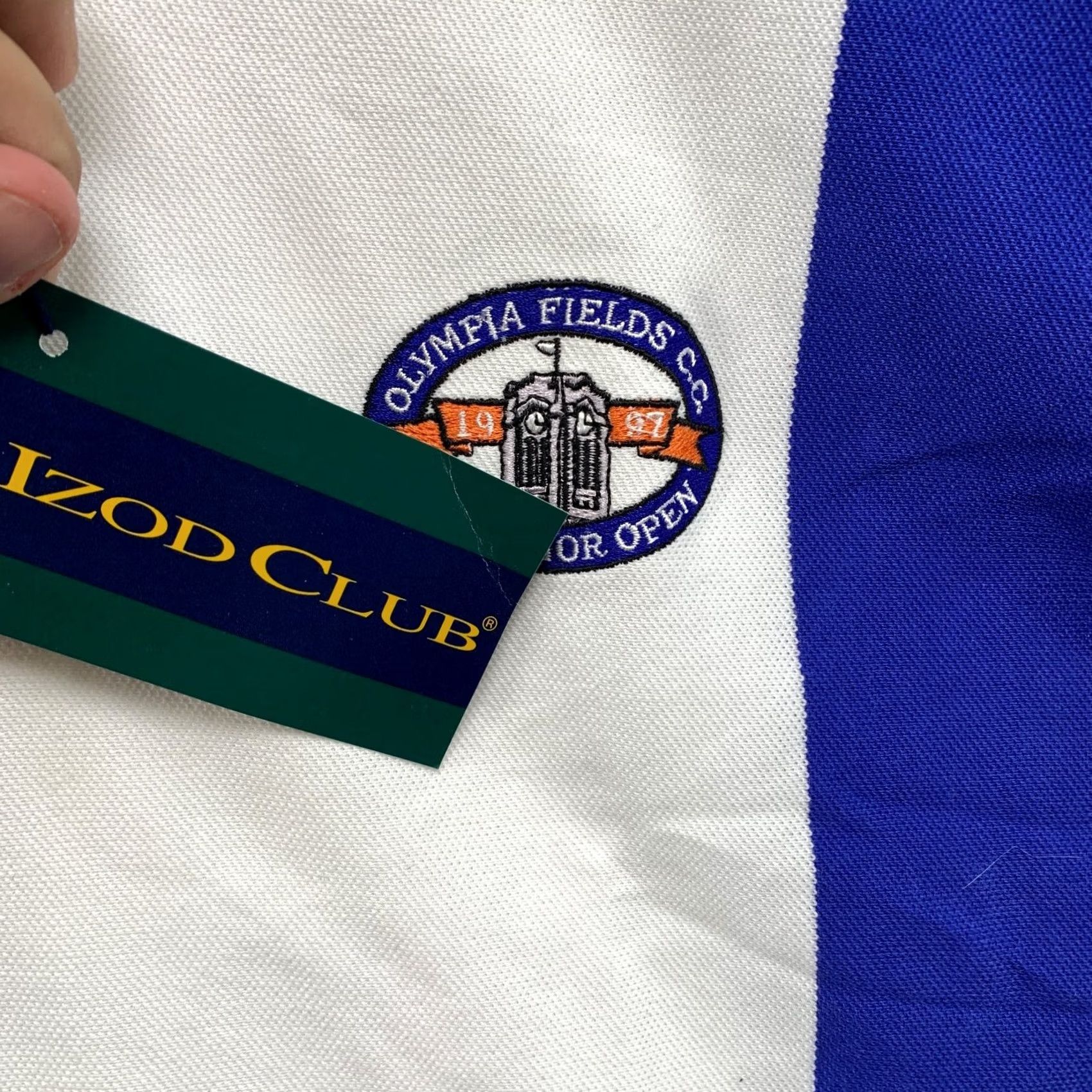 Izod Izod Polo Shirt Men Large Multicolor Stripe Olympia Fields Senior Open Sports 90s Golf Shirt Mens Size US L / EU 52-54 / 3 - 7 Thumbnail