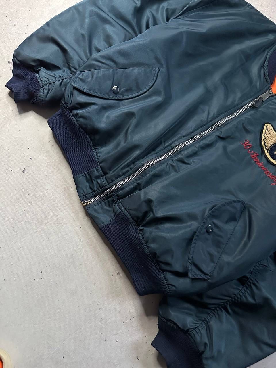 Other Vintage Wilker Industries MA-1 Bomber Jacket USA Patch Y2K Size US XL / EU 56 / 4 - 8 Thumbnail