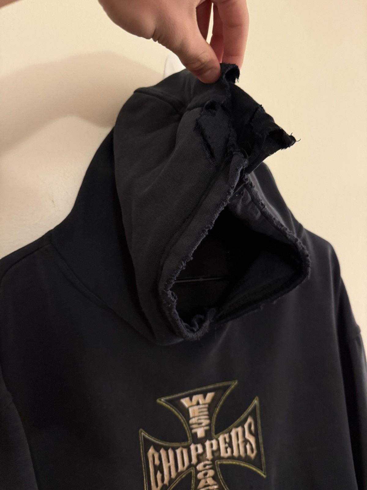 Vintage Vintage Perfectly Thrashed West Coast Choppers Hoodie Size US L / EU 52-54 / 3 - 5 Thumbnail